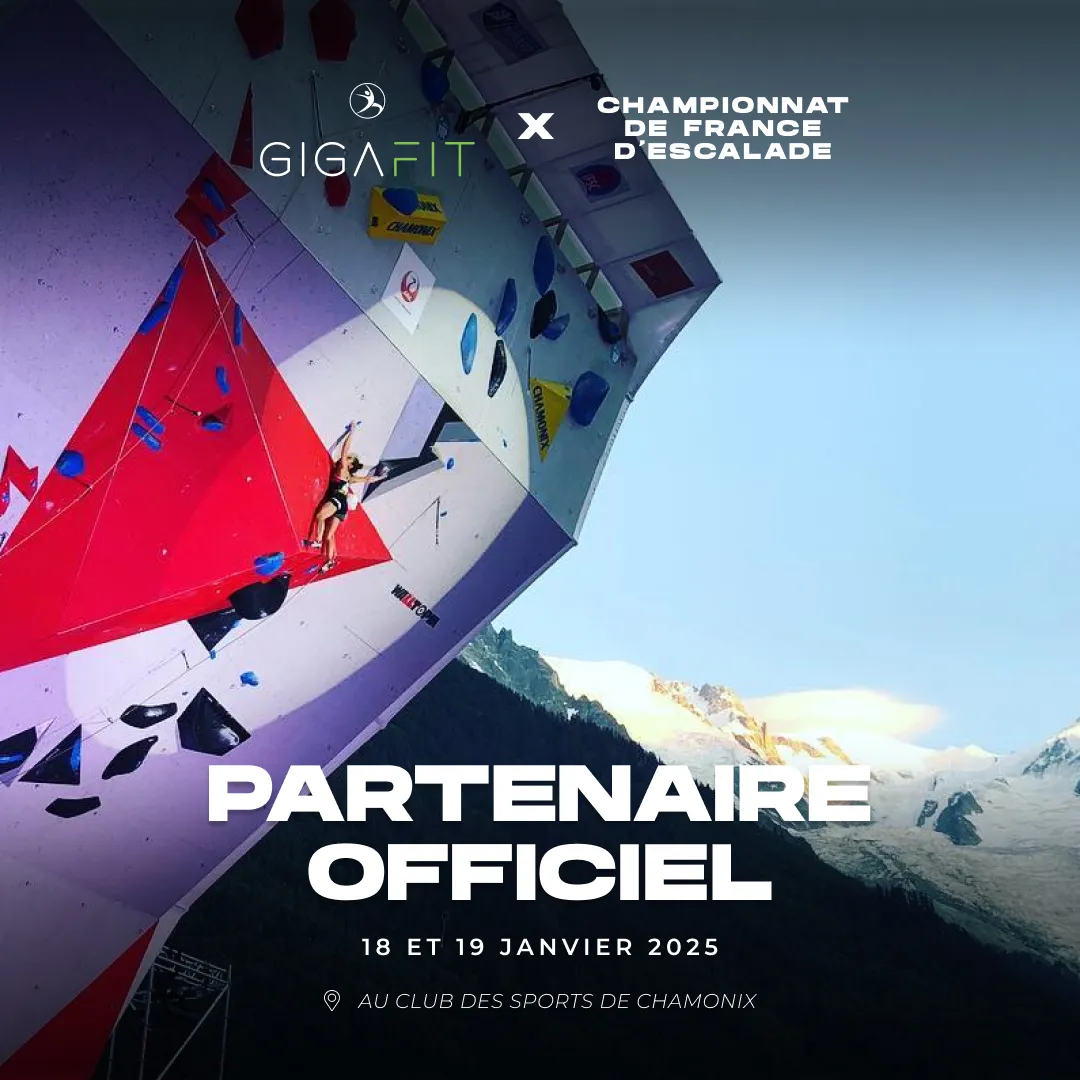 Gigafit partenaire du championnat de France d’escalade à Chamonix