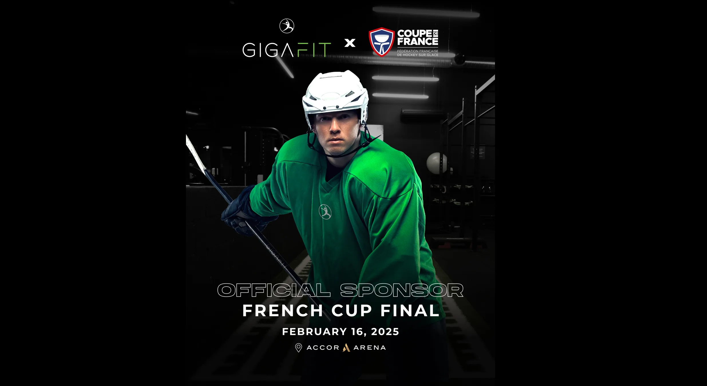 Gigafit, official partner of the 2025 French ice hockey cup final at the Accor Arena
